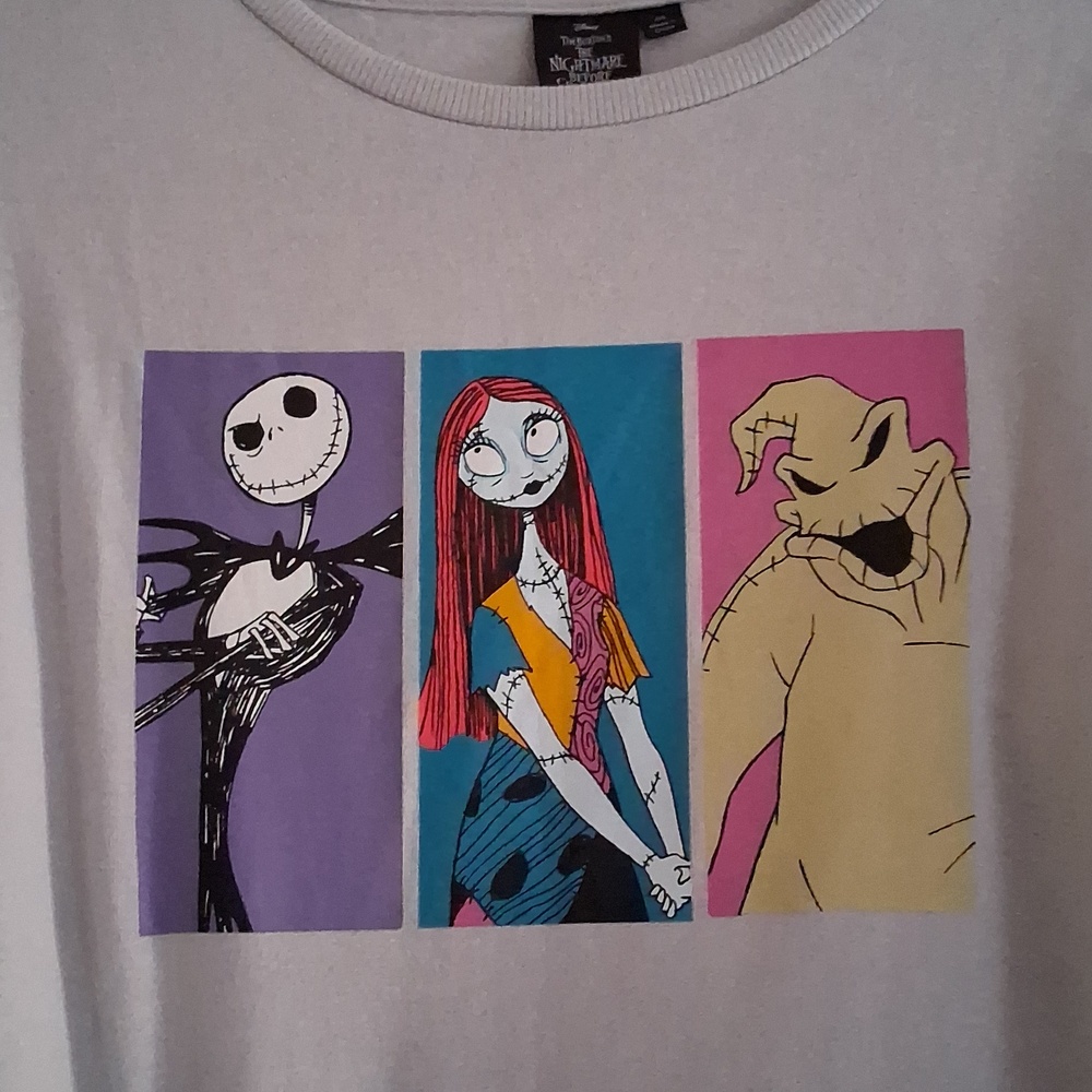 Disney Tim Burton's The Nightmare Before Christmas Crop Top Sweater - Picture 4 of 7